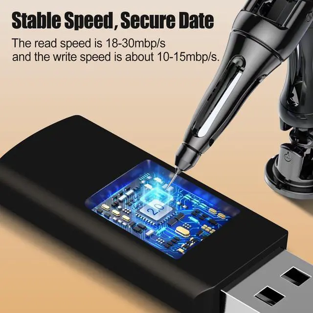 Alt view image 2 of 5 - EASTBULL 64GB USB Flash Drive 10 Pack with Lanyards - USB 2.0 Jump Drive for Storage and Backup - Gold 10PCS
