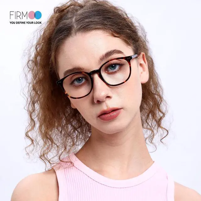 Alt view image 3 of 5 - Firmoo Blue Light Blocking Glasses for Women/Men, Round Frame Computer Gaming & Phone Eyewear Anti Eyestrain, DBSN62320