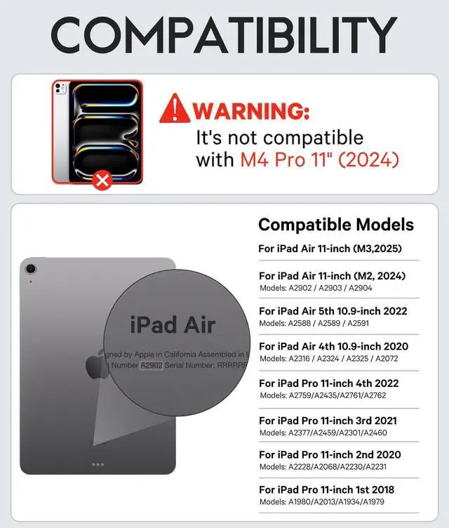 Alt view image 2 of 5 - GreenLaw for iPad Air 11 inch case with Keyboard(M2, 2024), for iPad Pro 11 (4th/3rd/2nd/1st Gen) & iPad Air 5th/4th Gen, 7-Color Backlit, Smart Touchpad, 2 Device Connection, Black