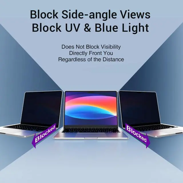 Alt view image 4 of 5 - gopupu Magnetic Privacy Screen Replacement for Mac Air 13.6/13 Inch(2022-2025), Removable Screen Protector for Mac Air M2/M3/M4, Laptop Screen Privacy Filter Anti Glare Anti Blue Light