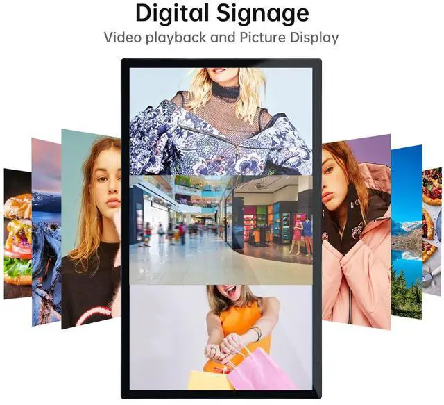 Alt view image 4 of 5 - TouchWo 32 inch Capacitive Multi-Touch Screen Industrial Monitor, 16:9 Display 1920 x 1080P, Built-in Speakers, USB, VGA, DVI & HD-MI Ports, Digital Signage Displays and Player for Advertising