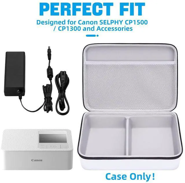 Alt view image 2 of 5 - HESPLUS Shockproof Hard Storage Case for Canon Selphy CP1500 CP1300 CP1200 Wireless Color Photo Printer - White