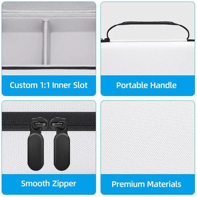 Alt view image 3 of 5 - HESPLUS Shockproof Hard Storage Case for Canon Selphy CP1500 CP1300 CP1200 Wireless Color Photo Printer - White