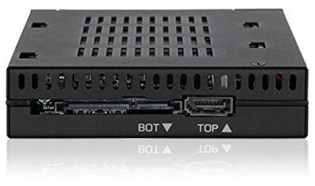 Alt view image 4 of 5 - ICY DOCK Dual 2 Bay 2.5" SSD & HDD Dock Tool-Less Hot-Swap SATA / SAS Mobile Rack Enclosure for 3.5" Bay - flexiDOCK MB522SP-B