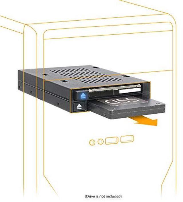 Alt view image 5 of 5 - ICY DOCK Dual 2 Bay 2.5" SSD & HDD Dock Tool-Less Hot-Swap SATA / SAS Mobile Rack Enclosure for 3.5" Bay - flexiDOCK MB522SP-B