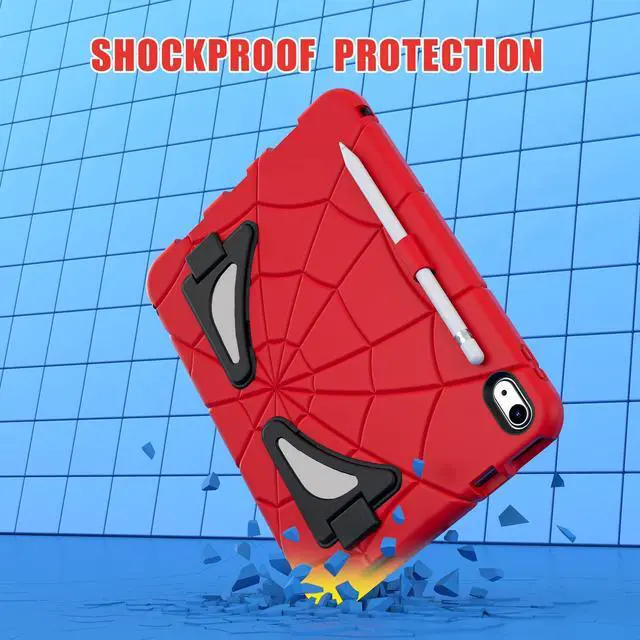 Alt view image 3 of 5 - Kezigud Case for iPad (A16) 11th Gen 2025/ iPad 10th Gen, Shockproof Cute Heavy Duty Rugged Hybrid with Kickstand & Pencil Holer for Kids Children Boys for Apple i Pad (A16) 11th/10th Gen(Red+Black)