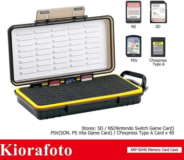 Alt view image 2 of 5 - 40 Slots Memory Card Case Holder + USB3.0 Memory Card Reader for SD SDHC SDXC Camera Memory Cards Chips