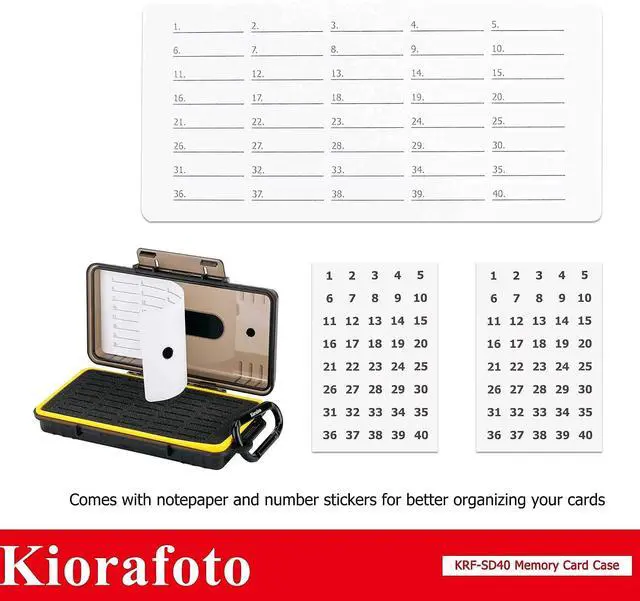 Alt view image 3 of 5 - 40 Slots Memory Card Case Holder + USB3.0 Memory Card Reader for SD SDHC SDXC Camera Memory Cards Chips