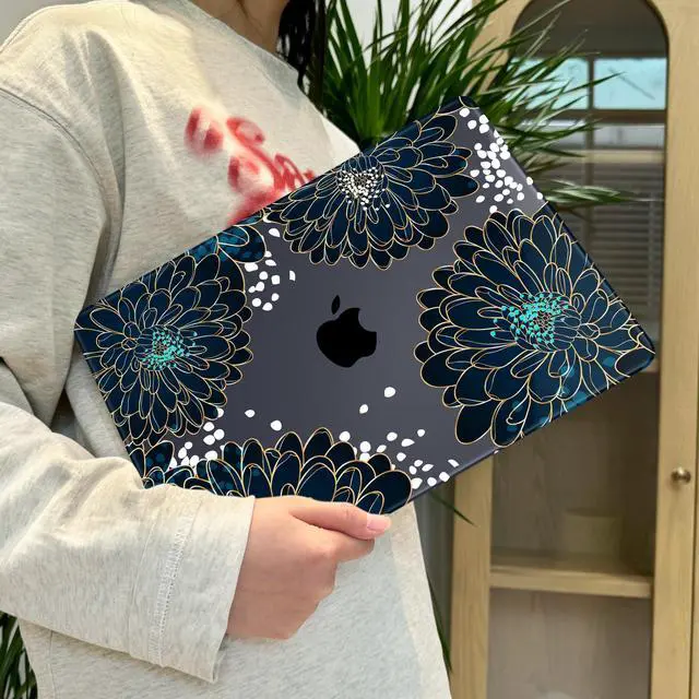 Alt view image 5 of 5 - Lepeoac Case for MacBook Air 15 Inch 2025 2024 2023 Release M4 A3241 M3 A3114 M2 A2941, Hard Shell with Screen Protector & Keyboard Cover, Compatible with Touch ID, Luxury Floral