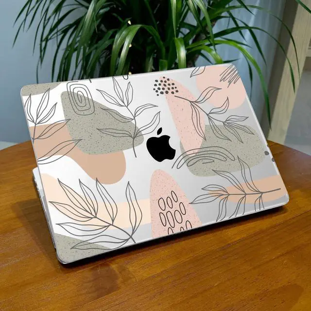 Alt view image 4 of 5 - Lepeoac Case for MacBook Air 15 Inch 2025 2024 2023 Release M4 A3241 M3 A3114 M2 A2941, Hard Shell with Screen Protector & Keyboard Cover, Compatible with Touch ID - Tropical Leaves