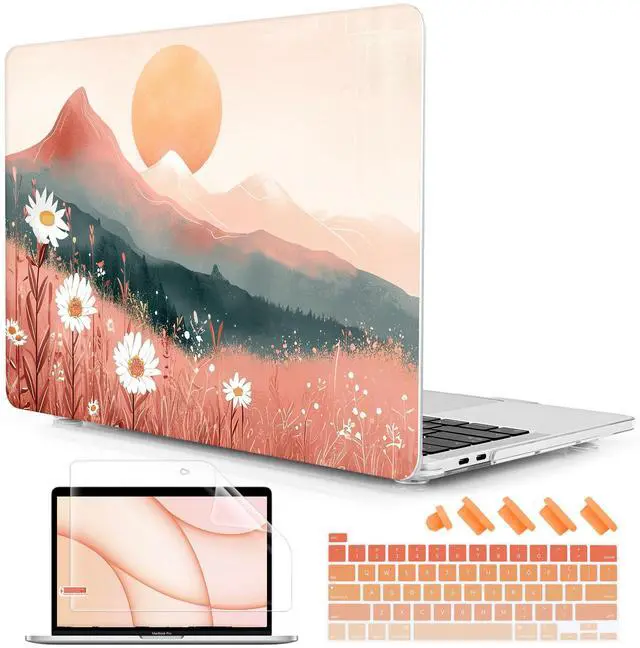 Main image of Lepeoac Case for MacBook Pro 13 inch with/Without Touch Bar (2016-2022, M2 A2338 M1 A2289 A2251 A2159 A1989 A1706 A1708), Hard Shell + Keyboard Cover + Dust Plug, Mountains