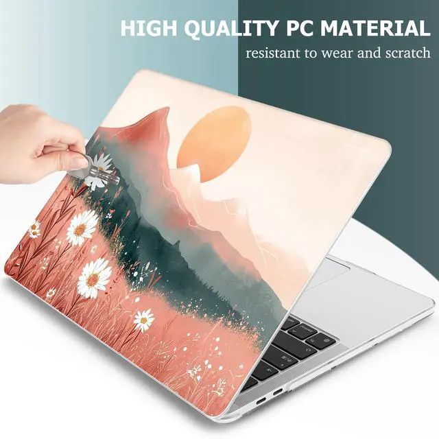 Alt view image 5 of 5 - Lepeoac Case for MacBook Pro 13 inch with/Without Touch Bar (2016-2022, M2 A2338 M1 A2289 A2251 A2159 A1989 A1706 A1708), Hard Shell + Keyboard Cover + Dust Plug, Mountains