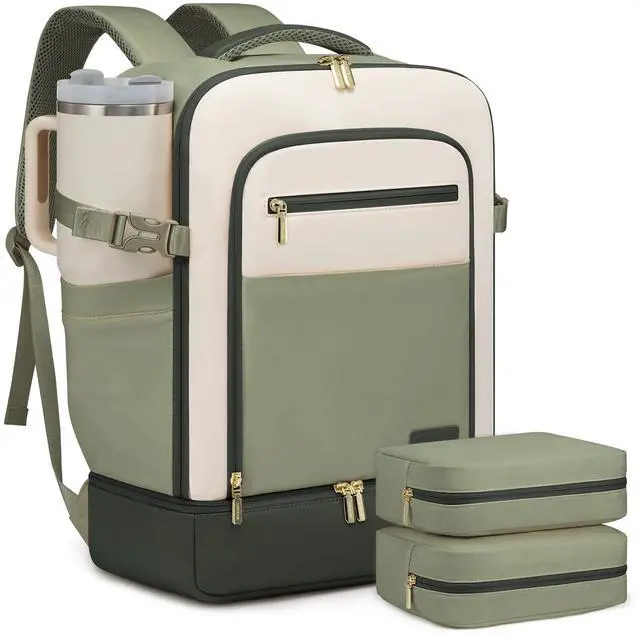 Main image of LOVEVOOK Travel Backpack for Women with Shoes Compartment,40L Personal Item Travel Bag Flight Approved Carry On Backpack with 2 Packing Cubes,Large Casual Weekender Luggage Daypack