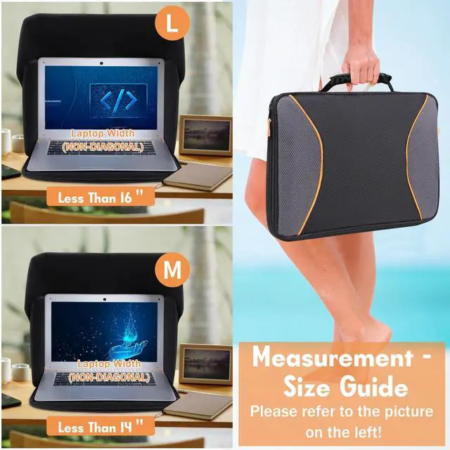 Alt view image 2 of 5 - LOTCAIN Laptop Sun Shade Laptop Sun Glare Shield Privacy Screen Hood Lightweight Laptop Sunshade Bag for Working Outside Portable Shield Cover 15-16'' (Patent Pending)