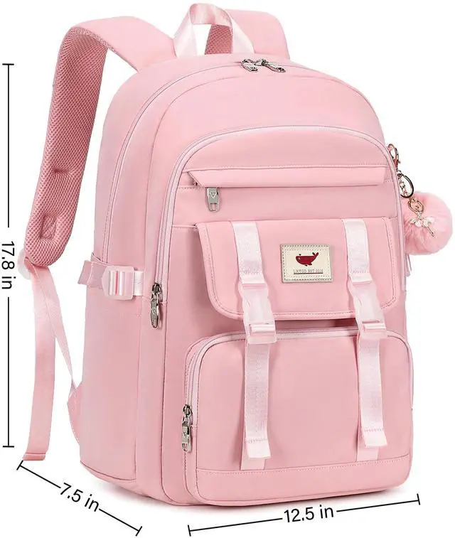 Alt view image 2 of 5 - LXYGD Backpack for Girls,Laptop Backpacks 15.6 Inch School Bag Cute Backpacks for Women Students Aesthetic College Bookbag Travel Daypack (Pink)
