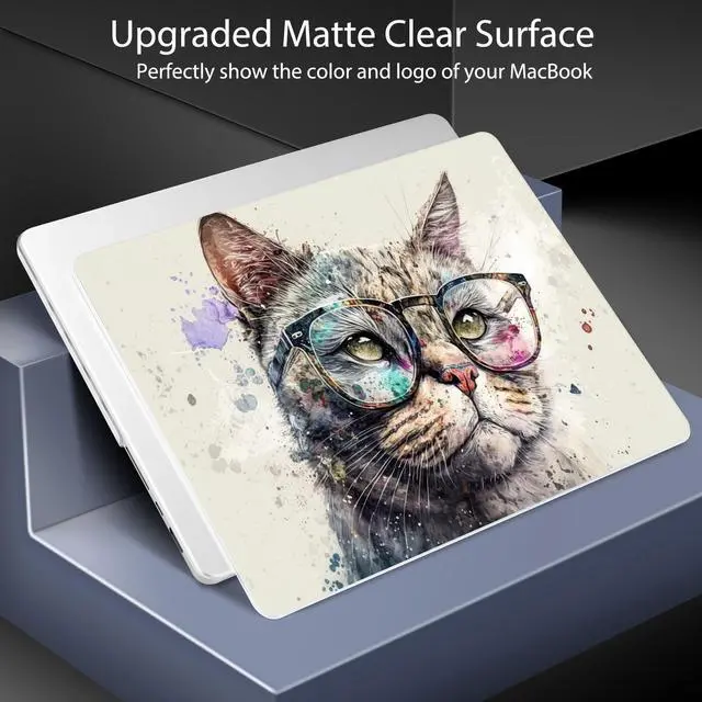 Alt view image 3 of 5 - May Chen Case for M4 MacBook Pro 16 inch Case A3403 A3186, M3 A2991 M2 A2780 M1 A2485 Chip 2021-2024 Release, Surface Hard Shell Cover Case with Screen Protector & Keyboard Cover, Cute Cat