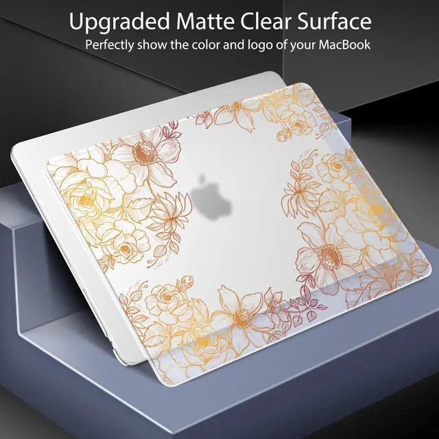 Alt view image 4 of 5 - May Chen Compatible with M4 MacBook Air 15 inch Case 2025 2024 2023 Release A3241 A3114 A2941 M2 M3 Chip, Surface Hard Shell Case for MacBook Air 15.3" with Retina Display, Sketch Floral