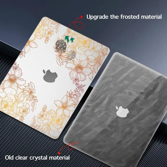 Alt view image 5 of 5 - May Chen Compatible with M4 MacBook Air 15 inch Case 2025 2024 2023 Release A3241 A3114 A2941 M2 M3 Chip, Surface Hard Shell Case for MacBook Air 15.3" with Retina Display, Sketch Floral
