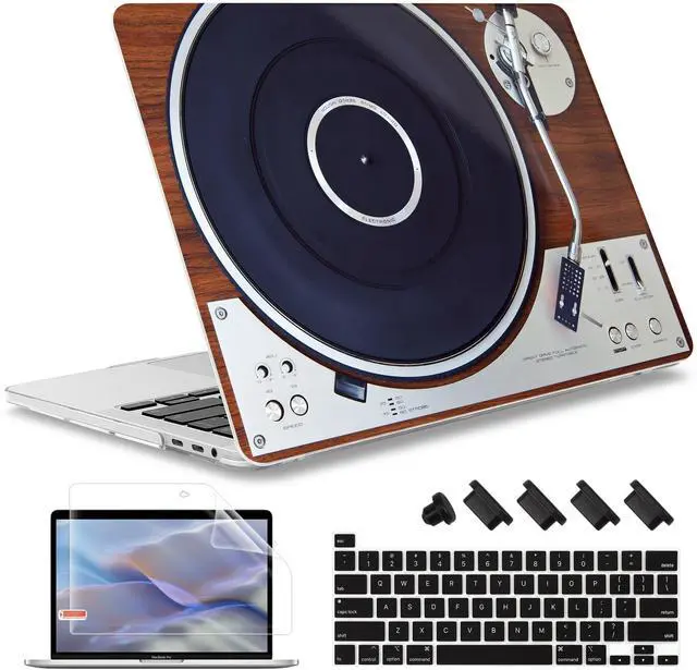 Main image of May Chen for MacBook Pro 16 inch A2141 2020 2019 Release, Screen Protector & Keyboard Cover Plastic Soft-Touch Case for MacBook Pro 16-inch with Touch Bar & Touch ID - Stereo Turntable Vinyl Record