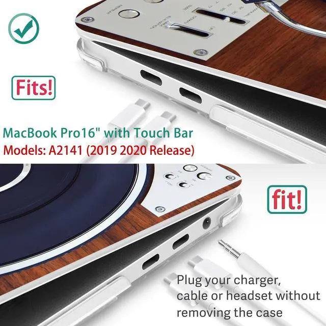 Alt view image 2 of 5 - May Chen for MacBook Pro 16 inch A2141 2020 2019 Release, Screen Protector & Keyboard Cover Plastic Soft-Touch Case for MacBook Pro 16-inch with Touch Bar & Touch ID - Stereo Turntable Vinyl Record