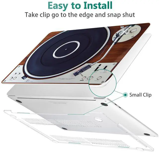 Alt view image 4 of 5 - May Chen for MacBook Pro 16 inch A2141 2020 2019 Release, Screen Protector & Keyboard Cover Plastic Soft-Touch Case for MacBook Pro 16-inch with Touch Bar & Touch ID - Stereo Turntable Vinyl Record