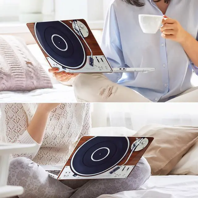Alt view image 5 of 5 - May Chen for MacBook Pro 16 inch A2141 2020 2019 Release, Screen Protector & Keyboard Cover Plastic Soft-Touch Case for MacBook Pro 16-inch with Touch Bar & Touch ID - Stereo Turntable Vinyl Record