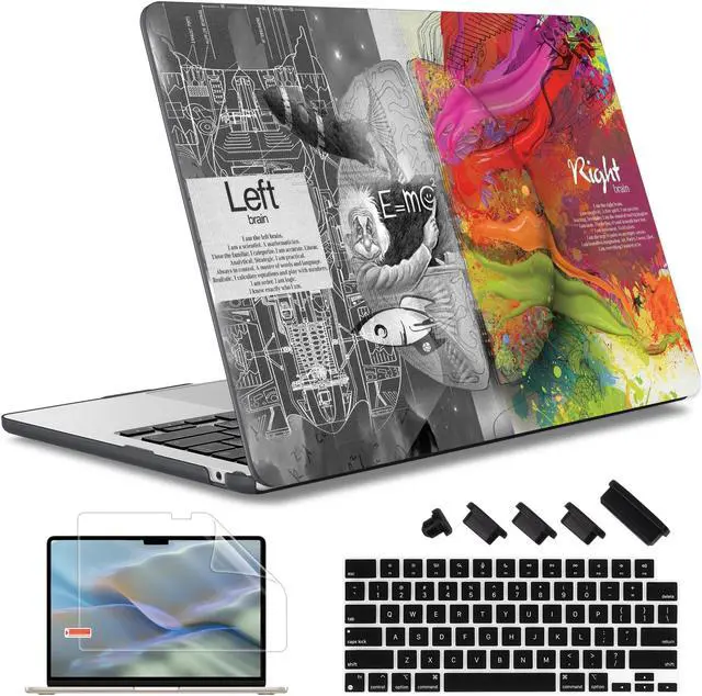 Main image of May Chen for M4 MacBook Air 13.6 Inch Case 2025 2024 2023 2022 Release Models: A3240 A3113 M3 A2681 M2, Plastic Hard Shell Case for MacBook Air 13.6" with Retina Display Fits Touch ID, Brain