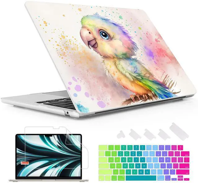 Main image of May Chen Compatible with M4 MacBook Air 15 inch Case 2025 2024 2023 Release A3241 A3114 A2941 M2 M3 Chip, Surface Hard Shell Case for MacBook Air 15.3" with Retina Display, Cute Parrot