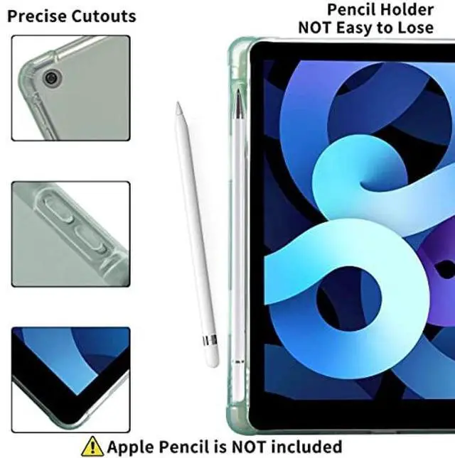 Alt view image 3 of 5 - MAYCARI Cartoon Rabbit Dog Case foriPad Pro 12.9 Inch 2022/2021/2020 with Pencil Holder, Cute iPad Pro 6th/5th/4th Generation Protective Case with Soft TPU Green, Auto Sleep/Wake Cover Slim Shell