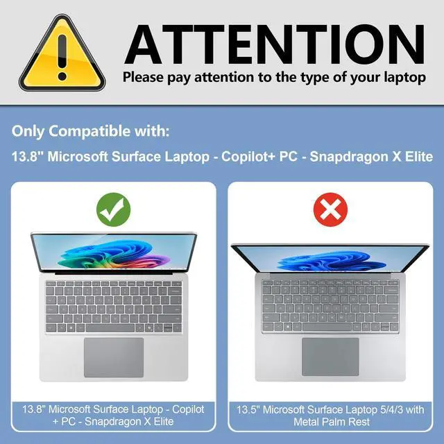 Alt view image 2 of 5 - MEEgoodo Case for Microsoft Surface Laptop 13.8 inch Touchscreen 2024 (7th Edition),Clear Cover Fit Model 2036,Laptop Hard Shell with Keyboard & Webcam Cover & Screen Protector,Blue Line Floral