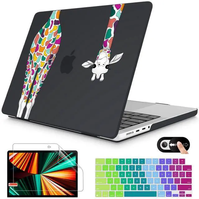 Main image of Mektron Case for MacBook Pro 14 inch 2024 2023 2021 Model M4 A3112 A3401 A3185 M3 A2918 A2992 M2 A2779 M1 A2442 Pro/Max, Plastic Hard Shell Case Cover for MacBook Pro 14" with Touch ID, Black