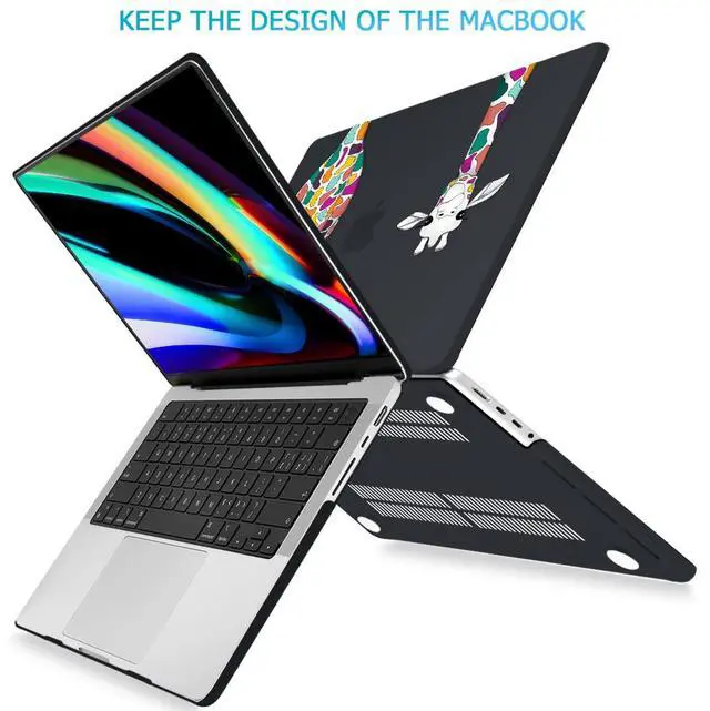 Alt view image 4 of 5 - Mektron Case for MacBook Pro 14 inch 2024 2023 2021 Model M4 A3112 A3401 A3185 M3 A2918 A2992 M2 A2779 M1 A2442 Pro/Max, Plastic Hard Shell Case Cover for MacBook Pro 14" with Touch ID, Black