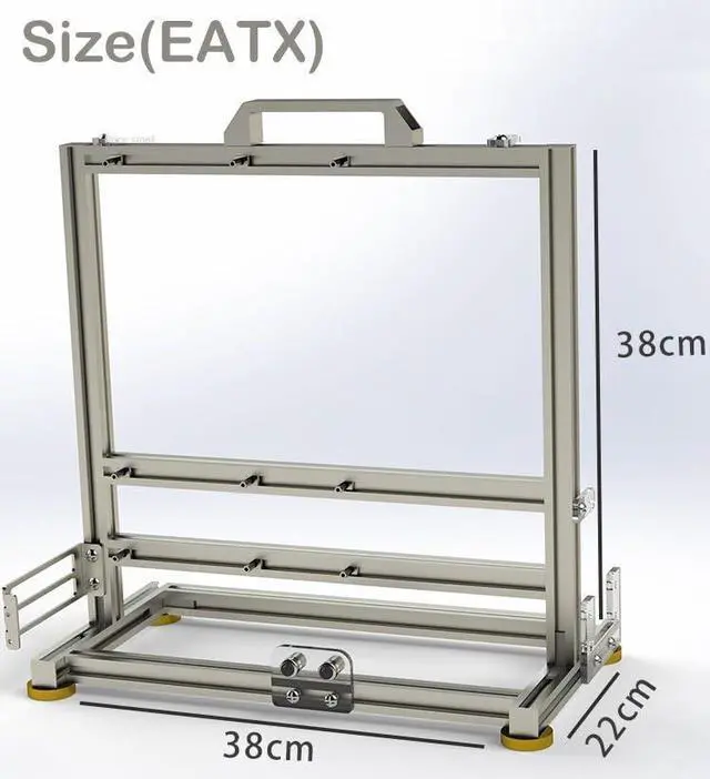 Alt view image 2 of 5 - EATX Computer Case PC Test Bench Vertical Overclocking Open Aluminum Frame Chassis Rack DIY Computer Motherboard Case Rack Creative Personality Open PC Case Support Liquid Cooling