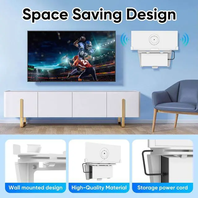 Alt view image 3 of 5 - Starlink Router Wall Mount Kit, 2-in-1 Starlink Gen 3 Mount for Mesh WiFi Router & Power Supply, Compatible with Starlink V3 Dish Accessories, Standard Mounting Space-Saving Kit for Home & Office Use