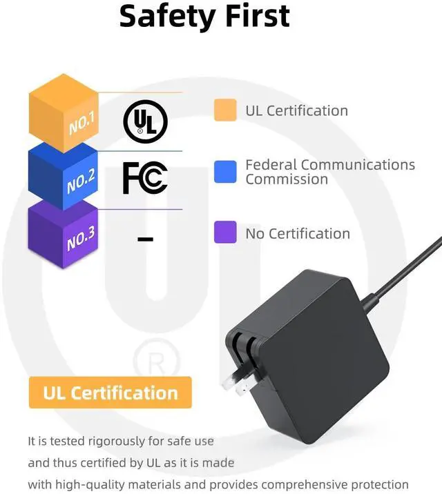 Alt view image 2 of 5 - Charger Fit for MSI PS42 CX62 CX72 Modern 14 A10RB A10M A10RAS Pro 16 Flex 8GL 16T 24X 10M Laptop,Cubi Series 2 3 5 Silent 10M 12M CubiN 8GL Cubi N JSL Mini PC Adapter Power Supply Cord (UL Listed)