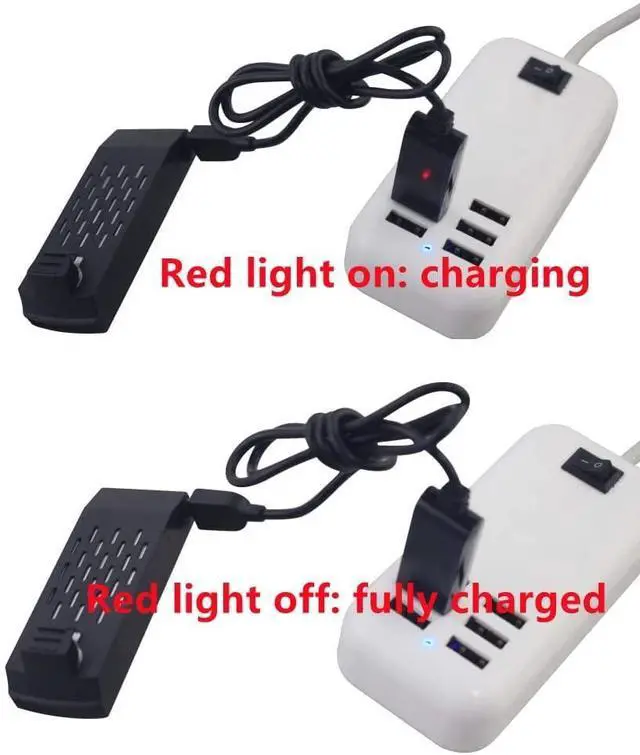 Alt view image 5 of 5 - Accessories 2PCS 3.7V 1200mah Lithium Battery with USB Charging Cable for 4D-V4 4DV4 Aerial Photography Quadcopter Accessories RC Drone