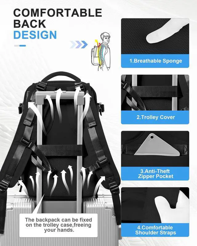 Alt view image 5 of 5 - Small Black Gym Backpack for Women Men, Waterproof Sports Backpack with Expandable Shoe Compartment, Lightweight Travel Backpack Dance Backpack Casual Daypack Gym Bag