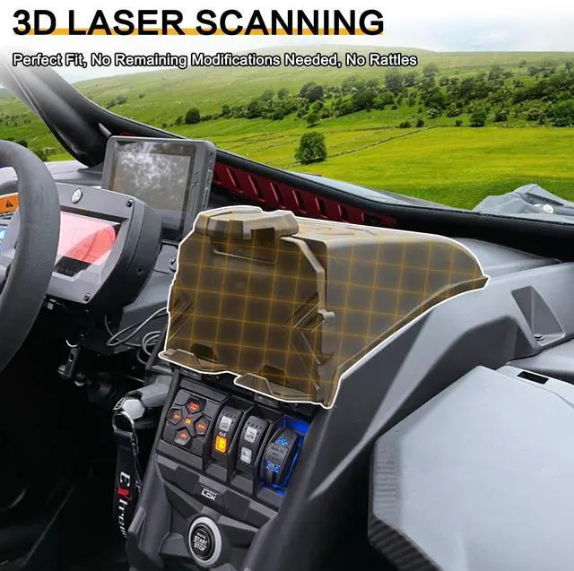 Alt view image 4 of 5 - smotrcc X3 Tablet Holder with Storage Box - GPS Tablet Mount Compatible with 2017-2024 Can Am Maverick X3 All Models, Replace OEM 715002874, X3 Accessories