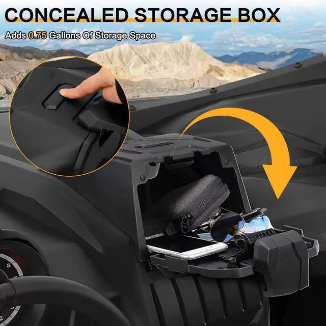 Alt view image 3 of 5 - smotrcc X3 Tablet Holder with Storage Box - GPS Tablet Mount Compatible with 2017-2024 Can Am Maverick X3 All Models, Replace OEM 715002874, X3 Accessories