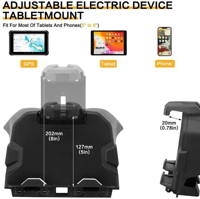 Alt view image 2 of 5 - smotrcc X3 Tablet Holder with Storage Box - GPS Tablet Mount Compatible with 2017-2024 Can Am Maverick X3 All Models, Replace OEM 715002874, X3 Accessories