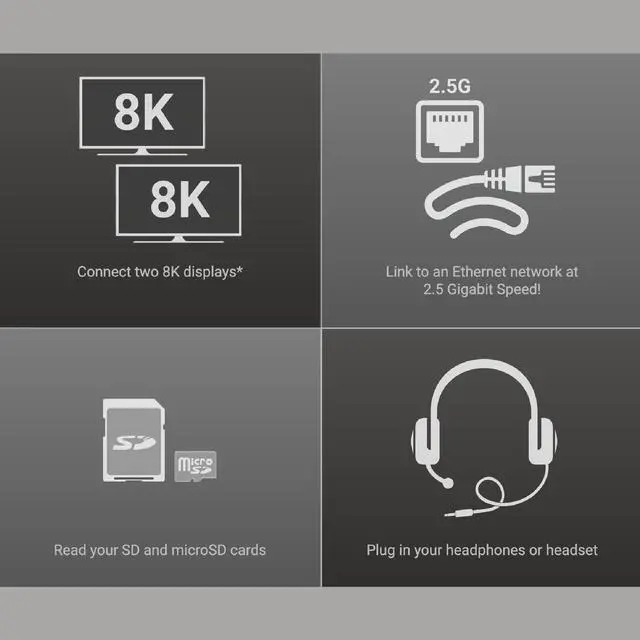 Alt view image 5 of 5 - Sonnet Echo 13 Thunderbolt 5 SSD Dock  Integrated 6000MB/s NVMe Storage, 4 Thunderbolt 5 Ports, 2.5Gb Ethernet, 8K Display  Mac, Windows, Chromebook, iPad Pro (2TB Kingston PCIe 4.0 NVMe SSD)