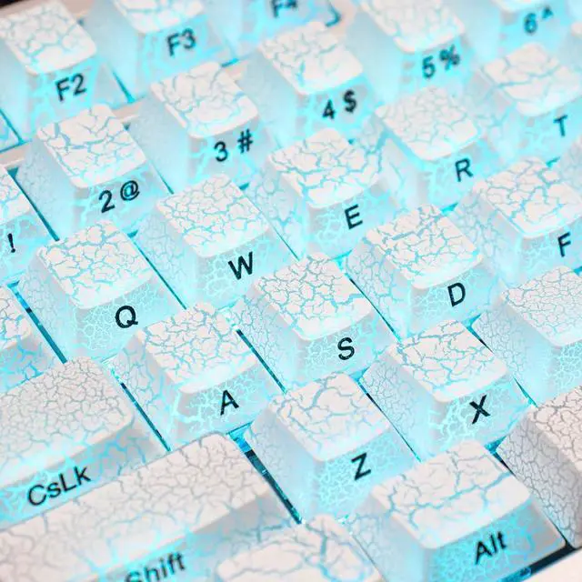 Alt view image 3 of 5 - Sumgsn 124 Keys PBT Dye Sub Keycaps Cherry Profile Cool Keycaps Set Compatible with 60% 65% 75% 95% Mechanical Keyboard Cherry Mx Switches