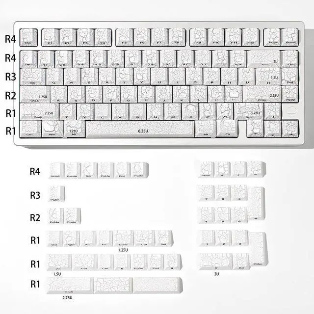Alt view image 5 of 5 - Sumgsn 124 Keys PBT Dye Sub Keycaps Cherry Profile Cool Keycaps Set Compatible with 60% 65% 75% 95% Mechanical Keyboard Cherry Mx Switches