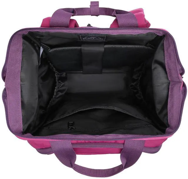 Alt view image 5 of 5 - SUNNY BIRD Laptop Backpack, 15.6 Inch Laptop Work Bag, Wide Open Casual Daypack for Women, Men and Adult (Purple)