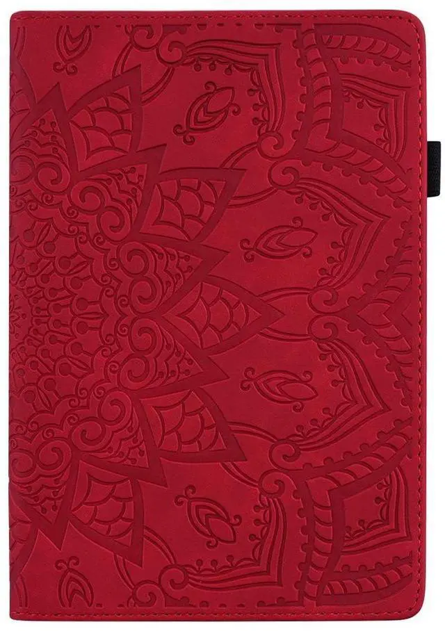 Main image of TIPOYOROO Case for Samsung Galaxy Tab S10 Plus 2024 (X820/SM-X826B)/S9 Plus (X810/X816) /S9 FE+(X610/X616) 12.4 Inch 2023 PU Leather Folio Cover Multi-Angle Viewing Auto Sleep/Wake Function- Red