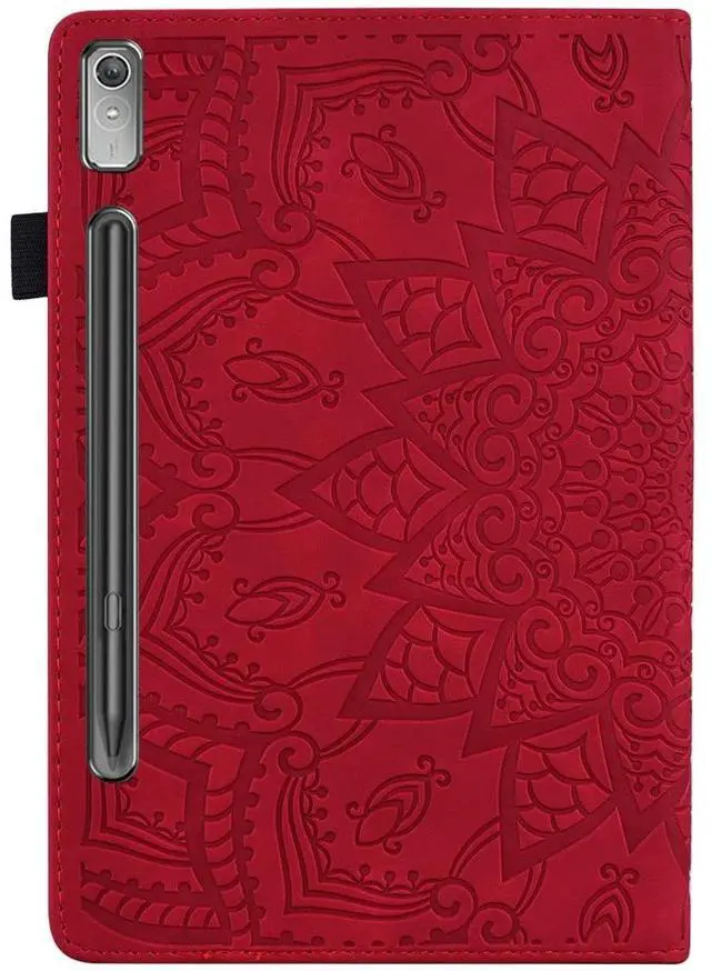 Alt view image 2 of 5 - TIPOYOROO Case for Samsung Galaxy Tab S10 Plus 2024 (X820/SM-X826B)/S9 Plus (X810/X816) /S9 FE+(X610/X616) 12.4 Inch 2023 PU Leather Folio Cover Multi-Angle Viewing Auto Sleep/Wake Function- Red