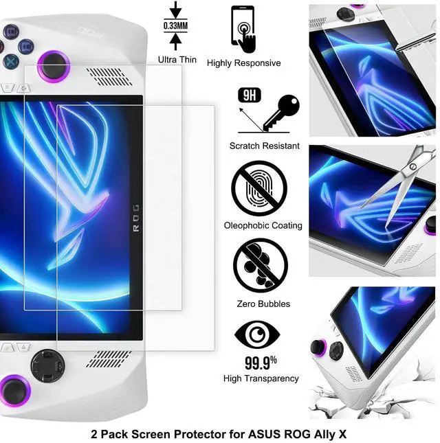 Alt view image 2 of 5 - Tmiyas Carrying Case for ROG Ally X 2024, Ally X Handheld Game Console Case, 3-in-1 Accessories for ROG Ally X 2024 (Carry Case, Cover Case, 2Pcs Screen Protector)
