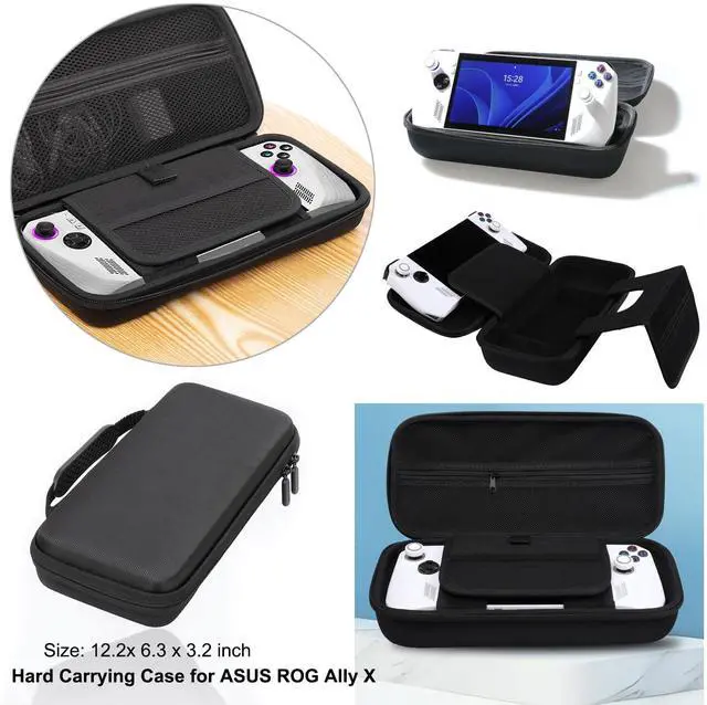 Alt view image 4 of 5 - Tmiyas Carrying Case for ROG Ally X 2024, Ally X Handheld Game Console Case, 3-in-1 Accessories for ROG Ally X 2024 (Carry Case, Cover Case, 2Pcs Screen Protector)