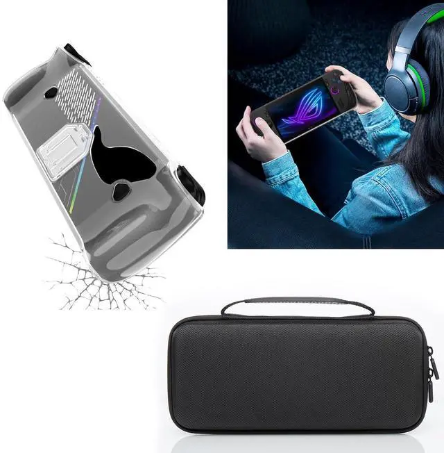 Alt view image 5 of 5 - Tmiyas Carrying Case for ROG Ally X 2024, Ally X Handheld Game Console Case, 3-in-1 Accessories for ROG Ally X 2024 (Carry Case, Cover Case, 2Pcs Screen Protector)