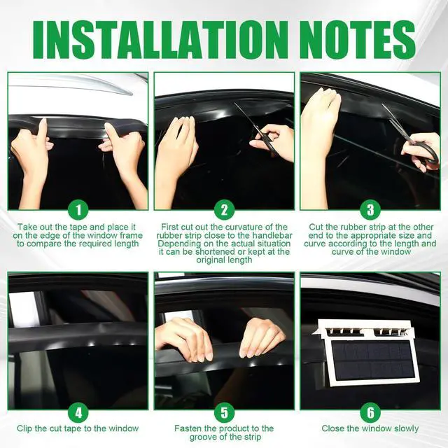 Alt view image 5 of 5 - Tujoe 2 Pack Solar Powered Car Exhaust Fan 3 Fans Car Window 4500 RPM Air Vent Radiator Solar Energy Cooling Vent Exhaust for General Types(Solar 2 Fans,White)